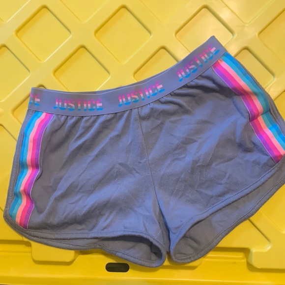 Justice Other - Justice sleepwear shorts grey with colorful waistband